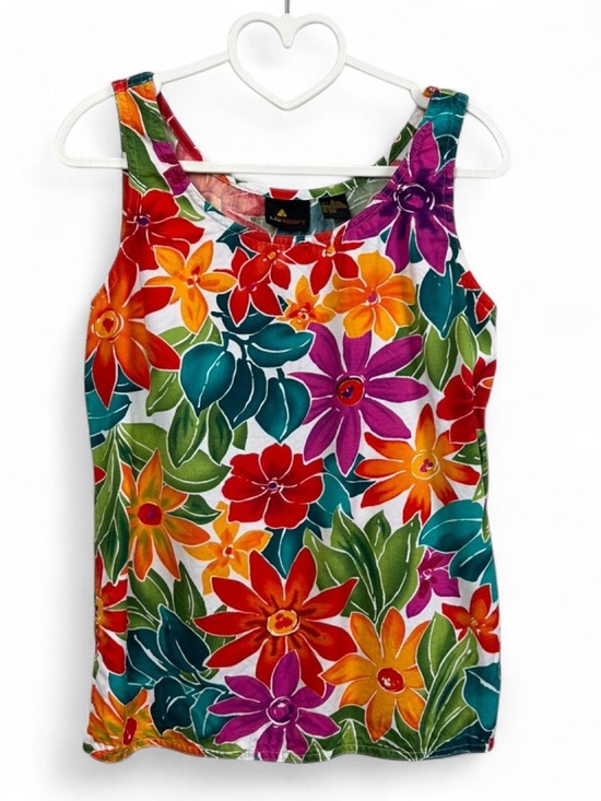 liz sport Tops - Tropical Floral Tank Top - Multicolor